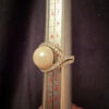 925 sterling silver ring with cubic zirconia and a pearl, size N #17.