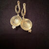New Armenian silver earrings with red stones, #17.