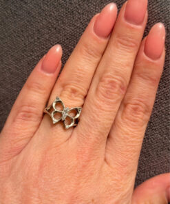 Sterling silver butterfly ring size J