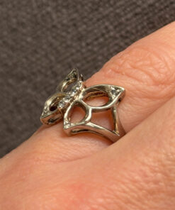 Sterling silver butterfly ring size J