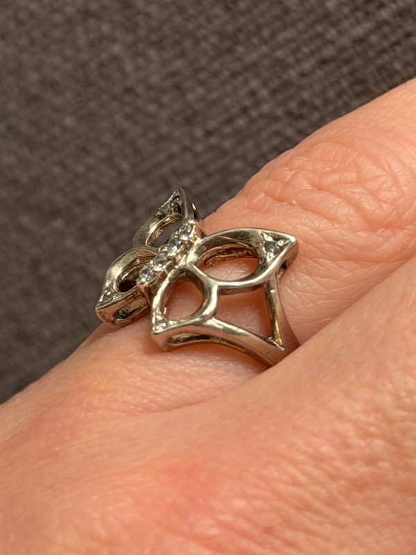 Sterling silver butterfly ring size J