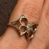 Sterling silver butterfly ring size J
