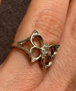 Sterling silver butterfly ring size J