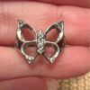 Sterling silver butterfly ring size J