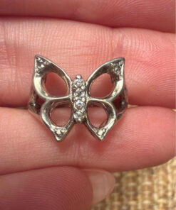 Sterling silver butterfly ring size J
