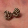 Vintage sterling silver earrings stud #21