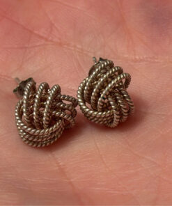 Vintage sterling silver earrings stud #21