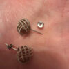Vintage sterling silver earrings stud #21