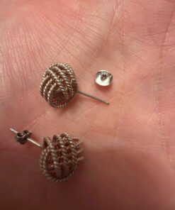 Vintage sterling silver earrings stud