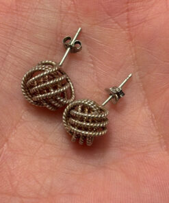 Vintage sterling silver earrings stud #21