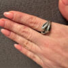 Aluminum ring, size S 1/2, alien reptiloid