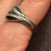 Aluminum ring, size S 1/2, alien reptiloid