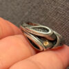 Aluminum ring, size S 1/2, alien reptiloid