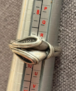 Aluminum ring, size S 1/2, alien reptiloid