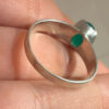 Sterling silver rings (size Q) with green quartz #35