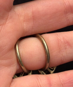 Vintage Miracle Celtic Ring Round Green Stones Scotland In Size I