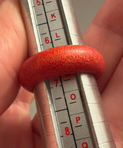 Natural Coral Set Ring Size M1/2 And Bracelet