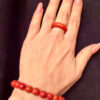 Natural Coral Set Ring Size M1/2 And Bracelet