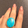 Gorgeous 925 sterling silver ring, size P, with turquoise