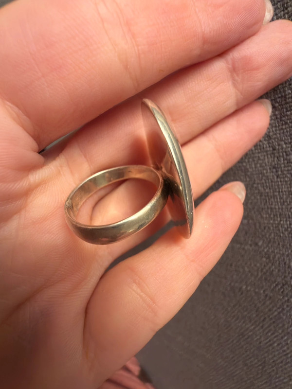Gorgeous 925 sterling silver ring, size P, with turquoise