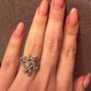 Christmas gift sterling silver ring Uk size J1/2#19