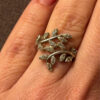 Christmas gift sterling silver ring Uk size J1/2#19