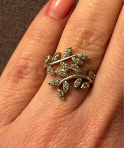 Christmas gift sterling silver ring Uk size J1/2#19
