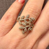 Christmas gift sterling silver ring Uk size J1/2#19