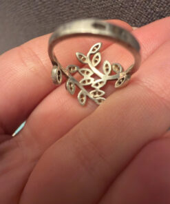 Christmas gift sterling silver ring Uk size J1/2