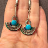 Mexican silver earrings with natural stones