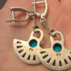 Mexican silver earrings with natural stones