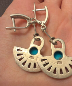 Mexican silver earrings with natural stones