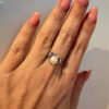 TGGC 925  Sterling Silver Pearl Heart Ring -UK Size Q#44
