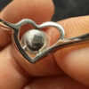 TGGC 925  Sterling Silver Pearl Heart Ring -UK Size Q#44