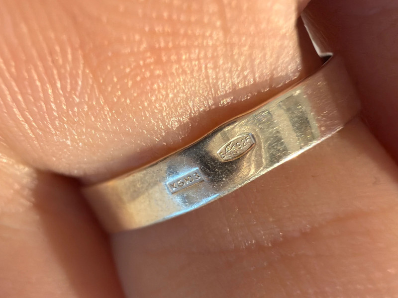 Vintage Soviet sterling silver ring Uk size O1/2