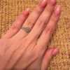 Vintage 925  Sterling Silver Wavey Design  Ring -UK Size K#45
