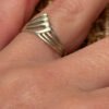 Vintage 925  Sterling Silver Wavey Design  Ring -UK Size K#45