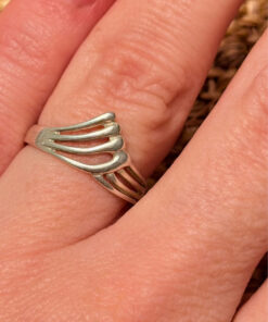 Vintage 925 Sterling Silver Wavey Design Ring -UK Size K#45