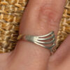 Vintage 925  Sterling Silver Wavey Design  Ring -UK Size K#45