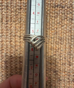 Vintage 925 Sterling Silver Wavey Design Ring -UK Size K