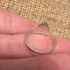 Vintage 925  Sterling Silver Wavey Design  Ring -UK Size K#45