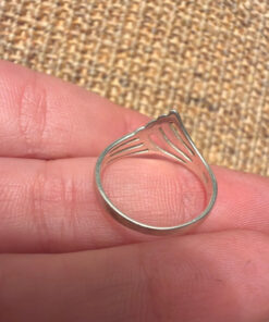 Vintage 925 Sterling Silver Wavey Design Ring -UK Size K
