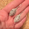 Vintage 925 Sterling Silver  Open Work Drop Earring#45