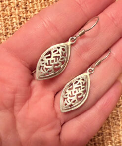 Vintage 925 Sterling Silver  Open Work Drop Earring#45