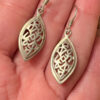 Vintage 925 Sterling Silver  Open Work Drop Earring#45