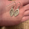 Vintage 925 Sterling Silver  Open Work Drop Earring#45