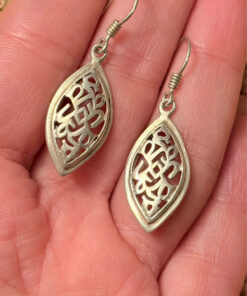 Vintage 925 Sterling Silver Open Work Drop Earring#45