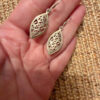 Vintage 925 Sterling Silver  Open Work Drop Earring#45