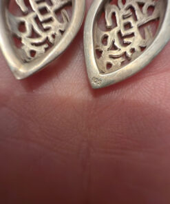 Vintage 925 Sterling Silver Open Work Drop Earring