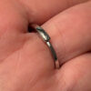Nickel-silver ring with natural gemstones, size P UK ring size P